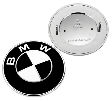 EMBLEMAT ZNACZEK LOGO BMW KLAPA TYŁ 78mm CZARNY BMW E39 E46 E53 E65 E66