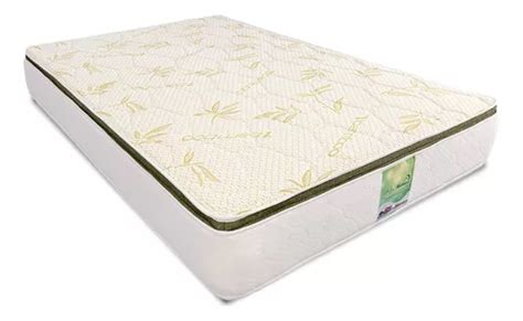 Colchon Individual Memory Foam Resortes Bamboo Bio Mattress Meses Sin