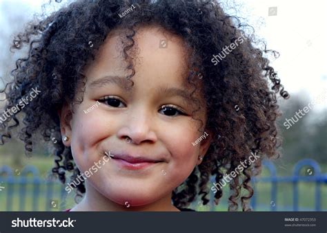 Young Black Baby Girl Curly Hair Stock Photo 47072353 - Shutterstock