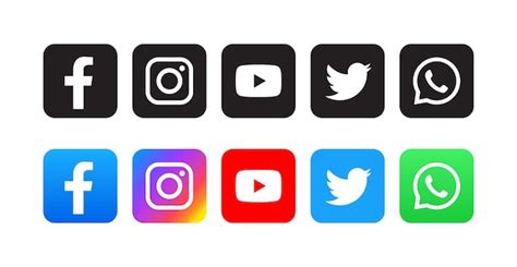 Instagram facebook youtube icon Vectors & Illustrations for Free ...