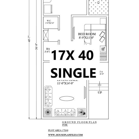 17x40 House Plan Files