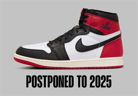 Air Jordan 1 Black Toe Reimagined Postponed To 2025 SneakerNews