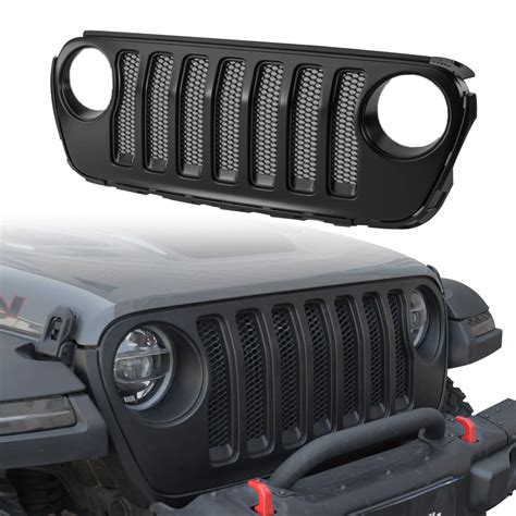 Front Grille Grid Grill W Mesh For Jee P Wrangler Jl Gladiator Jt