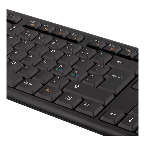 USB Tastatur Med Mus Nordisk Sort Deltaco 189 DKK