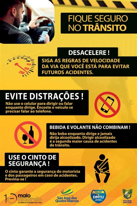 CAMPANHA MAIO AMARELO MÊS DE CONSCIENTIZAÇÃO PARA A PREVENÇÃO E