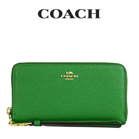 【楽天市場】コーチ Coach アウトレット レディース 財布 ラウンドジップ長財布 長財布 C4451 Imkelケリー グリーン