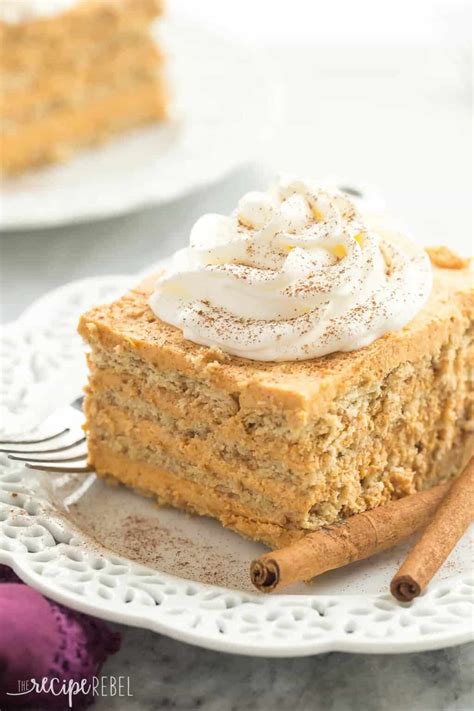 No Bake Pumpkin Pie Icebox Cake