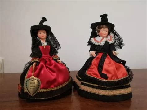 POUPÉE FOLKLORIQUE RÉGIONALE Bresse Bourgogne Le Minor étiquette doll