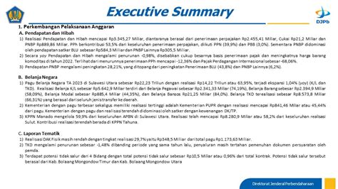Laporan Mingguan Kinerja Apbn Kanwil Djpb Provinsi Sulawesi Utara Cut