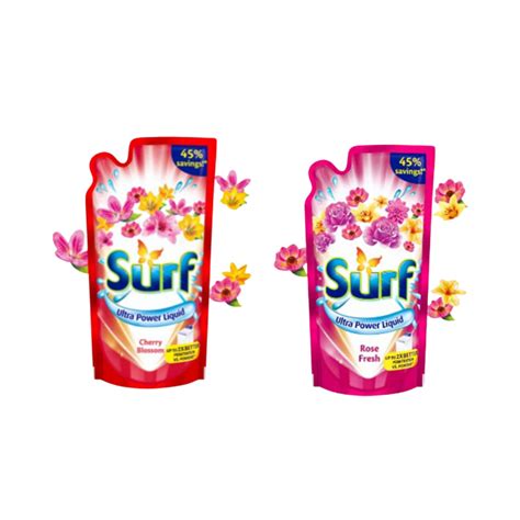 Surf Cherry Blossom Laundry Liquid Detergent Ml Pouch Rose Fresh