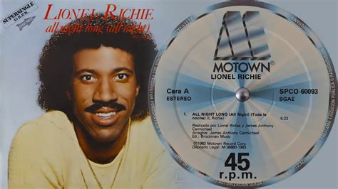 Lionel Richie All Night Long 12 Inches Vinyl AT ART9XA