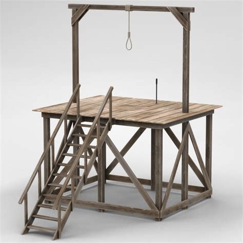 3d medieval gallows model