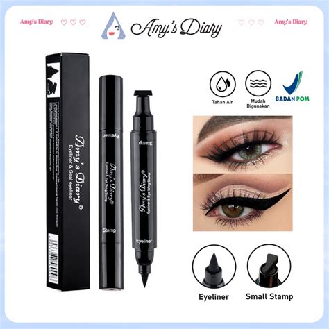 Jual COD MJ88 Eyeliner Stamp 2 In 1 Waterproof Liquid Eyeliner Pensil