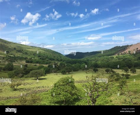 Picture of hills in wales Stock Photo - Alamy