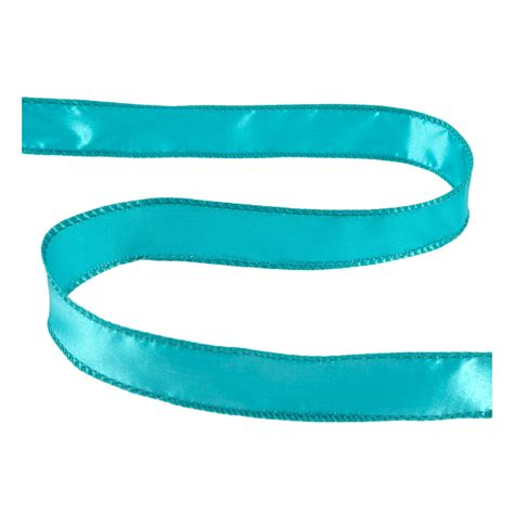 Teal Wire Edge Satin Ribbon Mm X M Hobbycraft