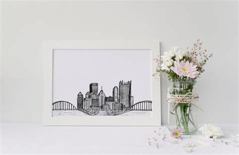 Pittsburgh Skyline Drawing at PaintingValley.com | Explore collection ...