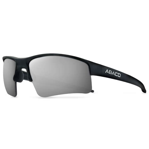 Abaco Polarized Sunglasses Forty Four Matte Black Silver Flash