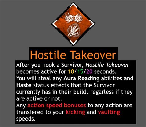 New Killer Perk Idea Hostile Takeover R Deadbydaylight