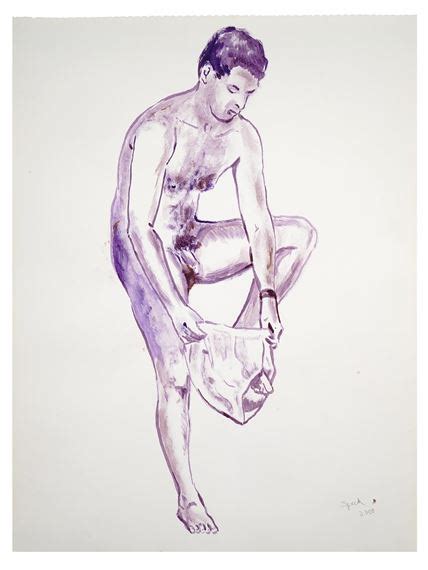 George Speck Standing Nude Male Figure Putting On Underwear 2000