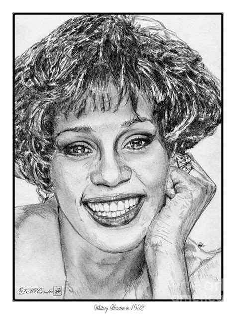 Whitney Houston In 1992 Drawing By J Mccombie