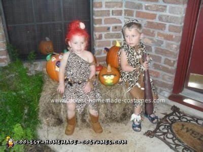 Coolest Homemade Pebbles and Bam Bam Costumes