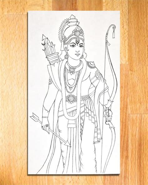 Easy Lord Shree Rama Drawing For Beginners Lord Shree Rama Drawing