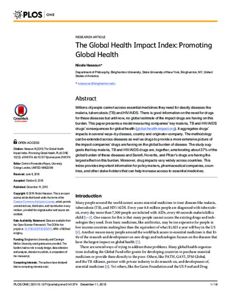 (PDF) Correction: The Global Health Impact Index: Promoting Global Health