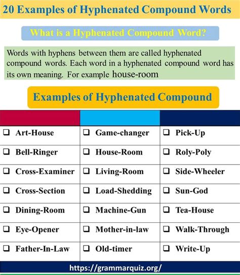 20 Examples of Hyphenated Compound Words! Words with hyphens between them are called hyphenated ...