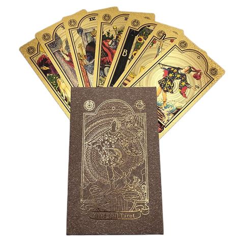 Buy Fikujap Tarot Cards For Beginners Pvc Waterproof Plastic Gold