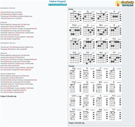 Chord: Takkan Terganti - tab, song lyric, sheet, guitar, ukulele ...