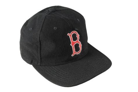 Vintage Boston Red Sox Cap New Era Black Hat Big Logo Team One Etsy