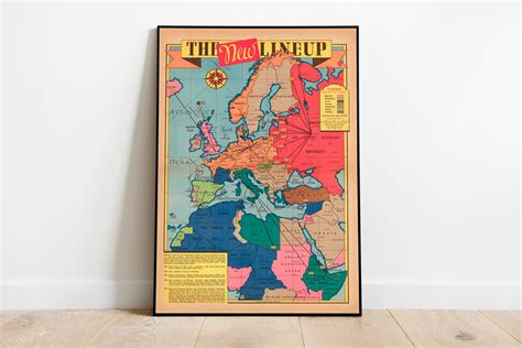 Europe World War 2 Map Print Poster Print WW2 Maps Canvas - Etsy