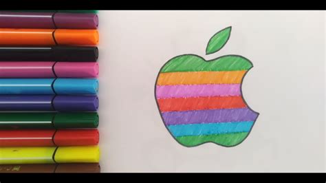 КАК НАРИСОВАТЬ ЯБЛОКУ HOW TO DRAW APPLE LOGO APPLE LOGO RASM CHIZISH