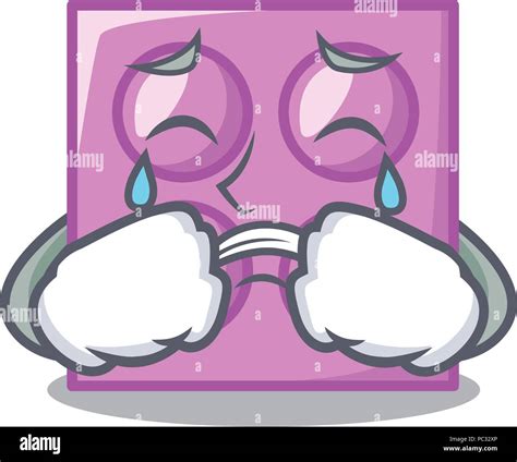 Crying Toy Brick Mascot Cartoon Stock Vector Image And Art Alamy