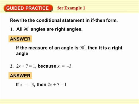 Conditional Statement Worksheet Geometry Ame My Id