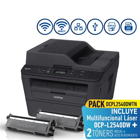 Combo Multifuncional Brother Dcpl Dw Toner Adicional Tn