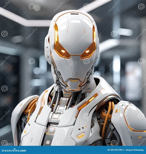 Humanoid Robot Ai Future Human Ai Working Stock Illustration