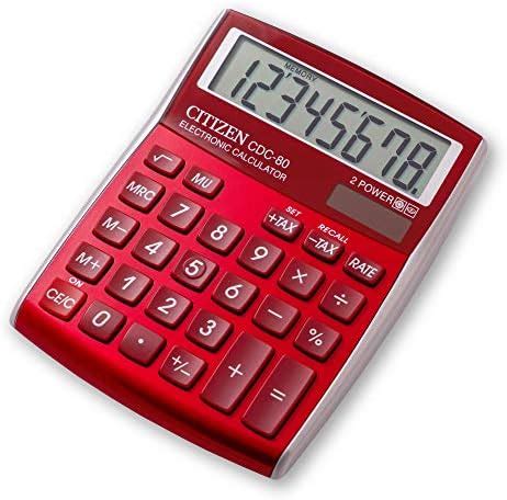 Citizen Calculatrice Pour Le Bureau Et La Maison Rouge Amazon Fr