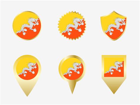 Vector flag set of Bhutan 22822537 Vector Art at Vecteezy