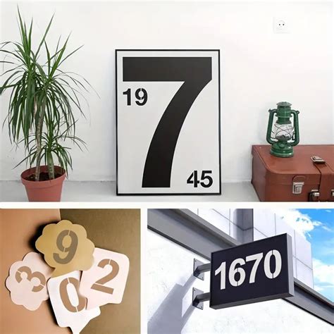 Large Number Stencils Kit 0 9 Address Number Stencil Set Temu