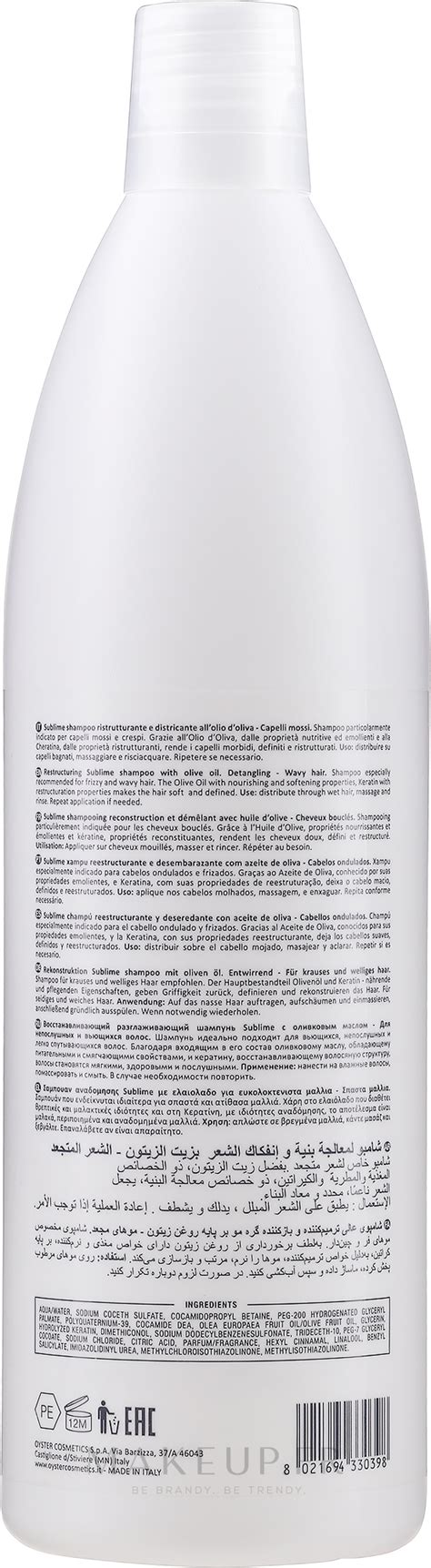 Oyster Cosmetics Sublime Fruit Shampoo Shampooing à l huile d olive