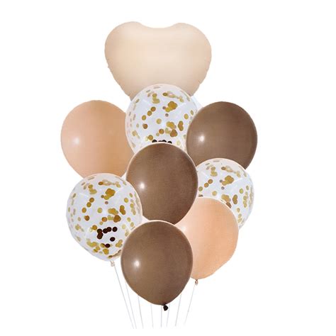 Bouquet Set Globos Látex Cumpleaños Deco Corazón Nude