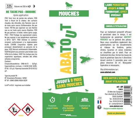 Abatout Laque Anti Mouches Efficacit Longue Dur E