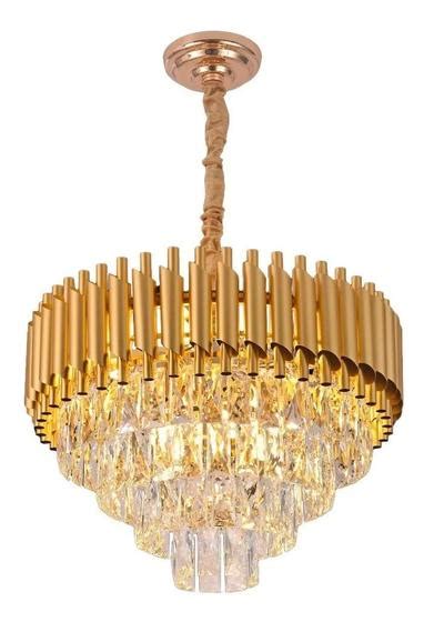 Lustre Pendente Cristal K Moderno Sala Estar Quarto X E Nitrolux