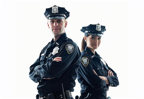 Premium Photo Photo Of Male And Female Police Officers