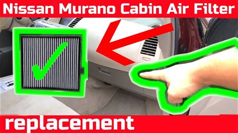 Nissan Murano Cabin Air Filter Replacement YouTube