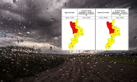 Maltempo Calabria Allerta Rossa Anche Domani Sul Tirreno Cosentino Il