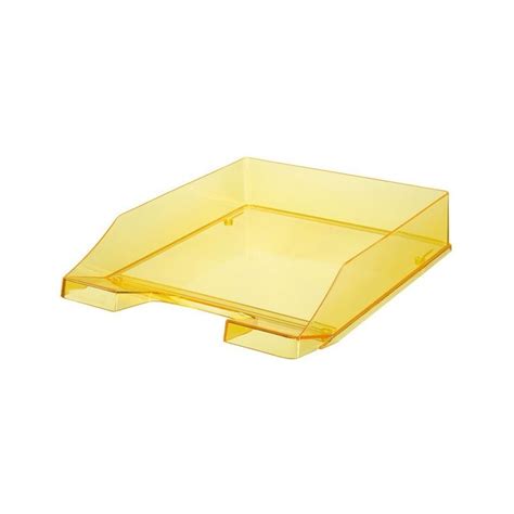 Corbeille Courrier Transparente Ark Jaune