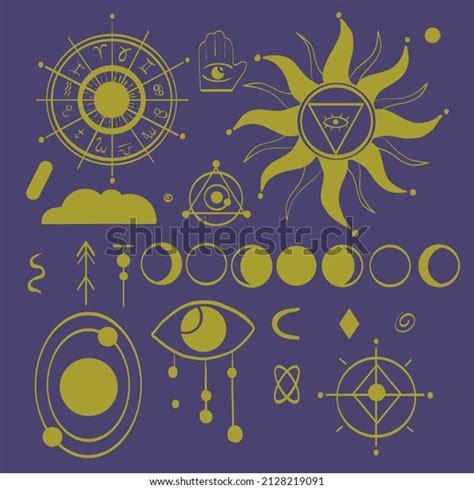 Vector Illustration Set Moon Phases Vintage Stock Vector (Royalty Free ...