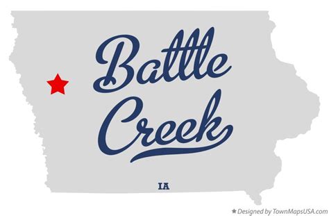 Map Of Battle Creek Ia Iowa